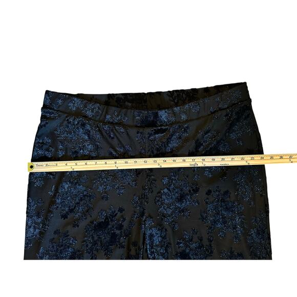 Ellos Black Burnout Velvet Floral Wide Leg Pants Plus Size 22 Whimsygoth Y2KPant - Picture 5 of 10